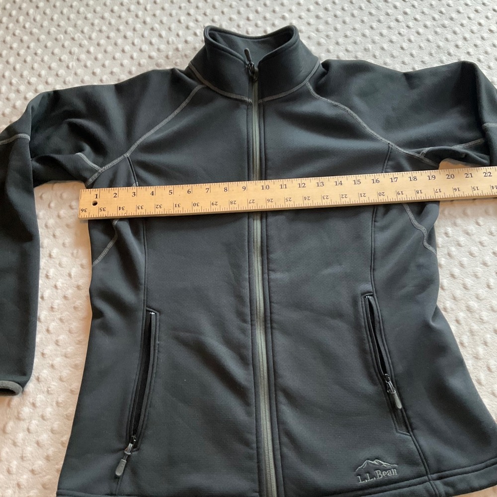 LL Bean Womens‎ Full Zip Jacket Black M Reg Lightweight Outdoor Casual - Picture 5 of 7